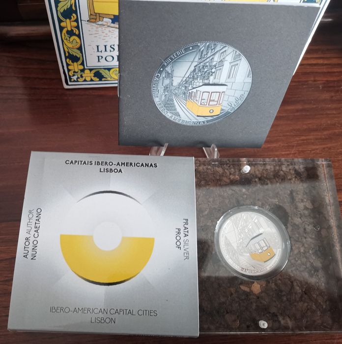 Portugal 2024 - Moeda prata 925° elétrico 7,5€ PROOF Lisboa Capitais I