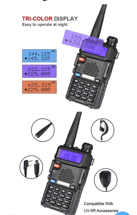 Par de  Walkie-Talkie  Baofeng UV-5R 8W