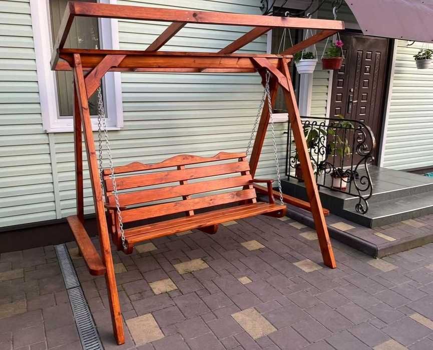 Качеля  красуня дерев'яна лавка підвісна гойдалка