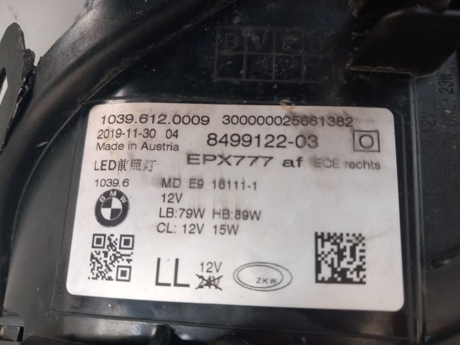Farol BMW 5 Full LED Adaptativo direito/esquerdo