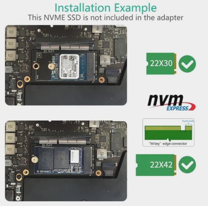 Adaptador M.2 MacBook Pro TouchBar - 2016/17