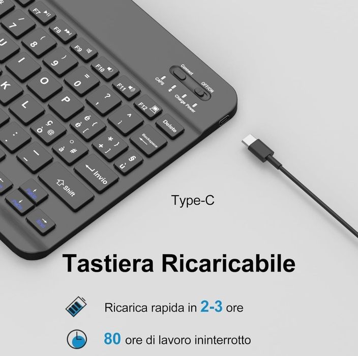 IVEOPPE Klawiatura bezprzewodowa Bluetooth