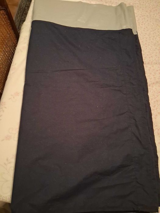 Pára vento de praia, dobrável, azul e cinza