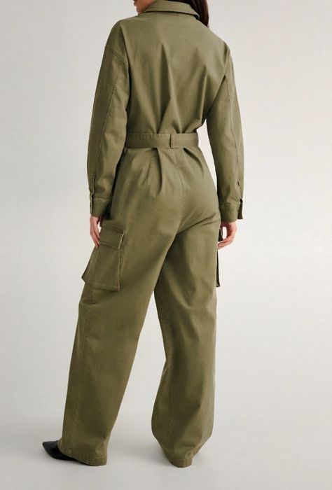 Kombinezon L khaki bojówki nowy jesień bawełna