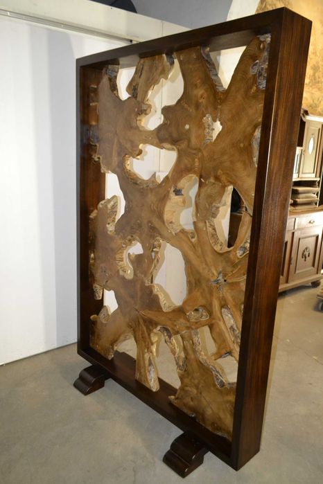 parawan .ścianka ozdobna .tek .205/140 cm.
