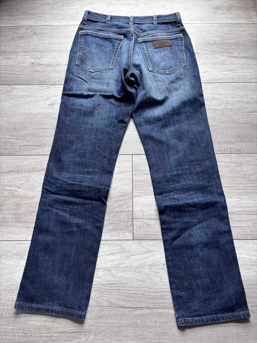 Wrangler Texas Stretch W32 L34 Jeansy Męskie Regular Straight Granatowe