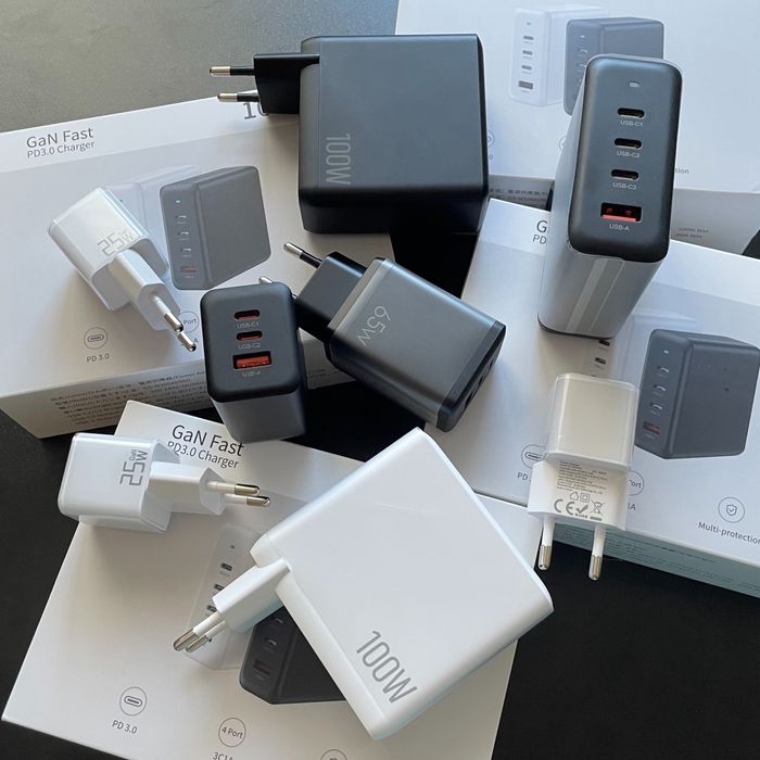 Швидка зарядка 65W 100W 25W Gan 2 Philips