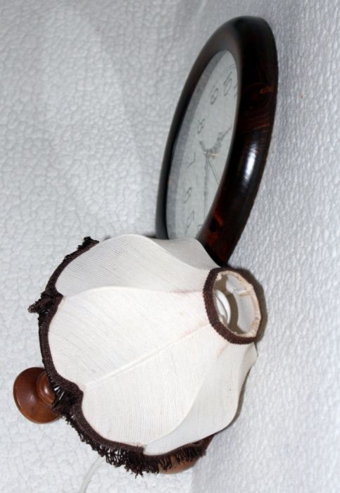 Дизайнерский комплект Часы + Бра. Германия. Дерево.