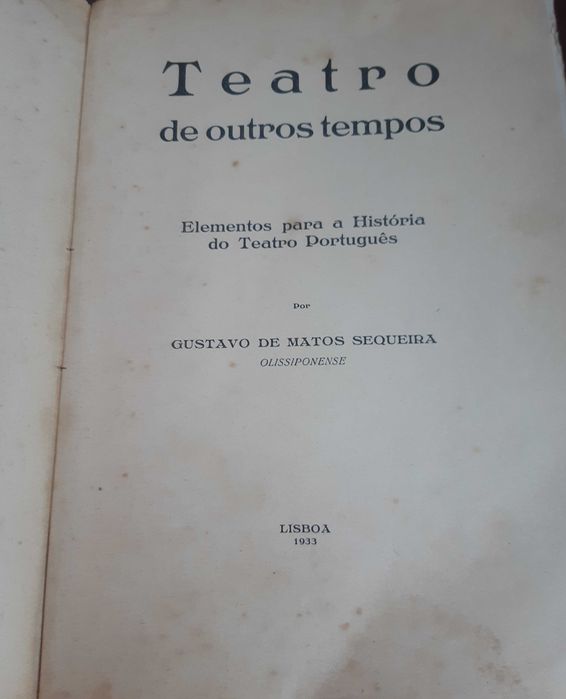 Livro Antigo de 1933 "Teatro de Outros"