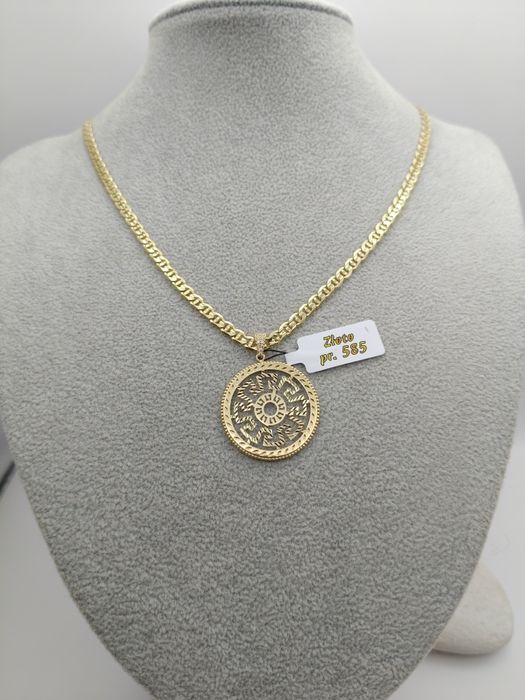Złota Zawieszka Wzór Grecki Pr.585 Nowa Zapraszamy