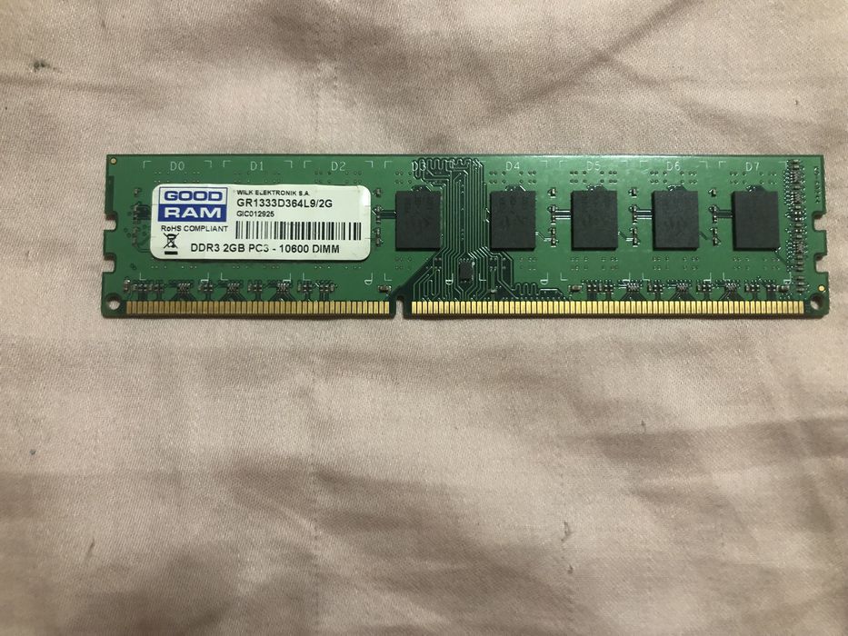 Оперативна пам'ять GOODRAM DDR3 2GB PC3-10600 DIMM