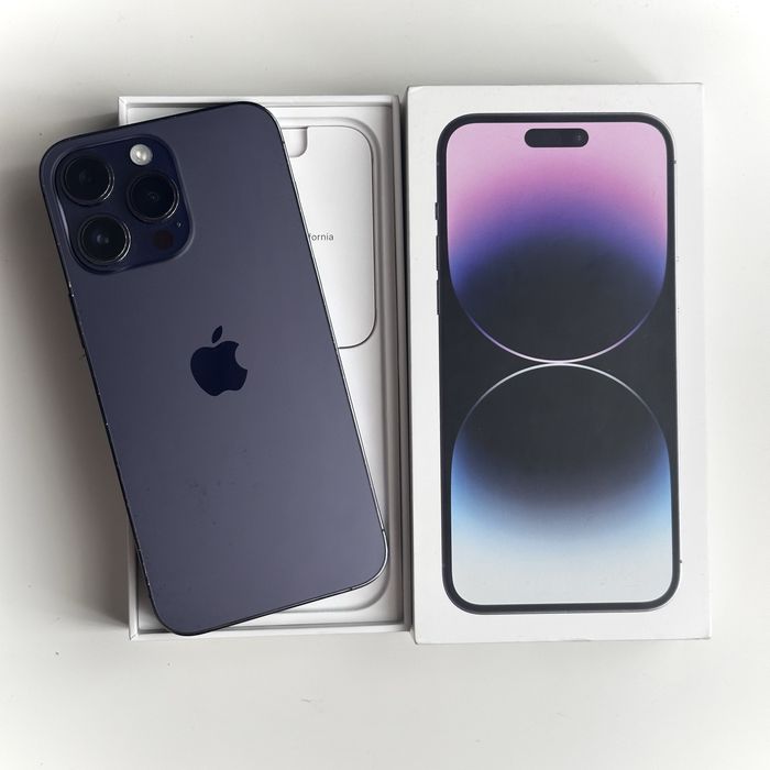 IPhone 14 Pro Max 128gb Fioletowy - BATERIA 100% - W PEŁNI SPRAWNY