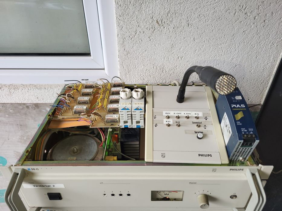 Wzmacniacz Philips SQ45 200W mixer SQ20 radiowęzeł Bosch PRS-48CH12