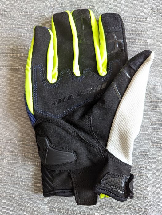 Кожаные мотоциклетные перчатки Ls2 Dart 2 Gloves Blue Hv Yellow. XL