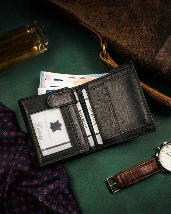 Zestaw skórzany portfel etui brelok 4U CAVALDI