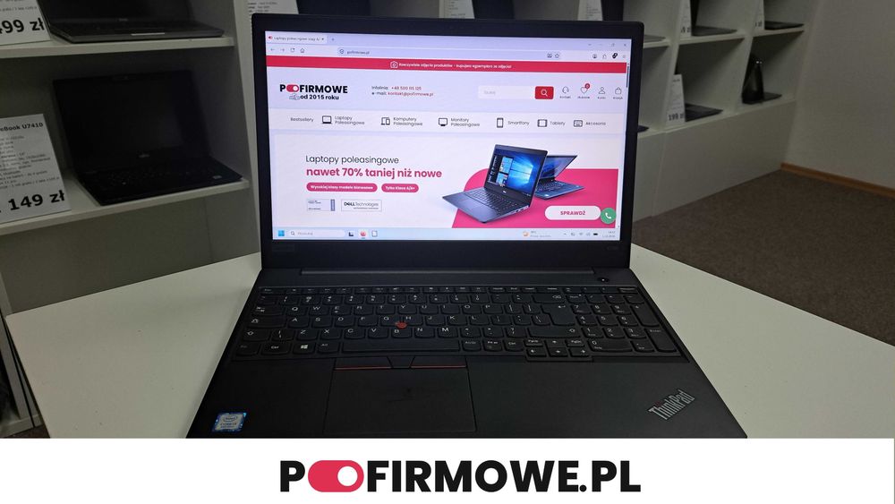 Laptop Lenovo ThinkPad E590 15" Intel i3 8145u 8GB 256 GB Klasa A Win 11 FV23% Gwarancja 1 Rok PoFirmowe.pl