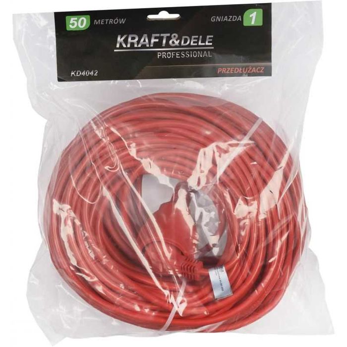 Przedłużacz ogrodowy KABEL 3 żyłowy PRZEWÓD 50m KD4042