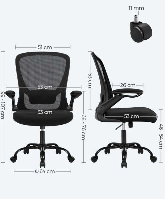 SONGMICS Ergonomiczne krzesło biurowe