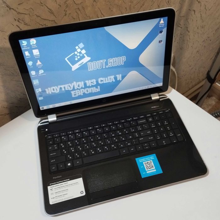 Сенсорный ноутбук HP 15-N210 | видео 1гб |4 ядра |8/320 гб |батарея 2ч