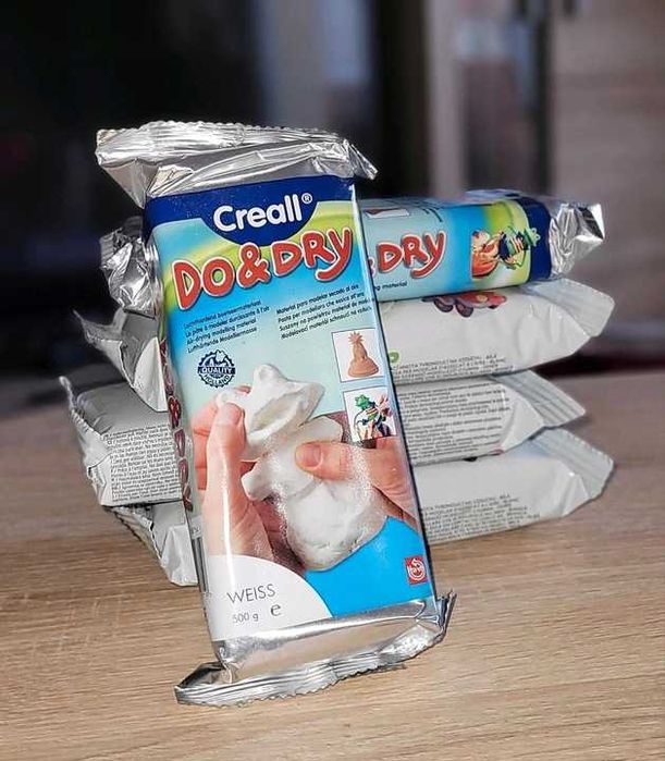 Glina biała samoutwardzalna 2kg rzeżbiarska do modelowania