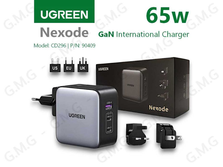 Зарядні пристрої UGREEN Nexode GaN Fast Charger 65W