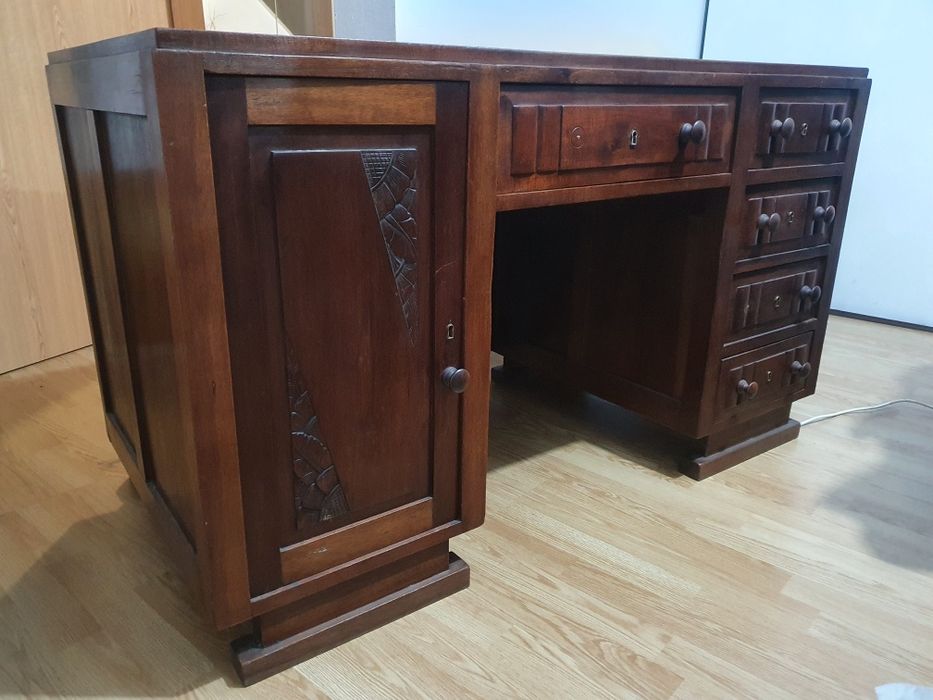 Secretária antiga em madeira maciça