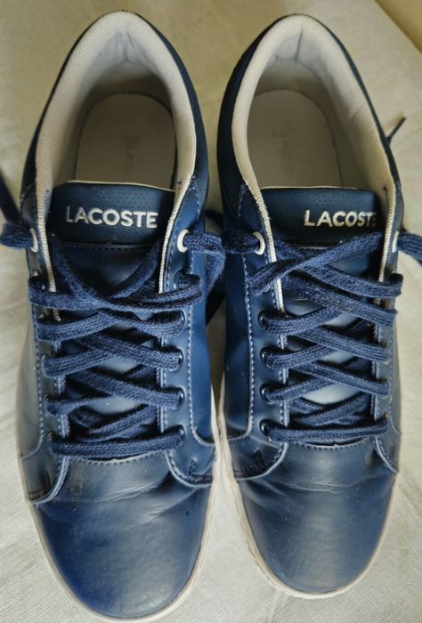 Sneakersy LACOSTE Straightset, granatowe r.39, w świetnym stanie