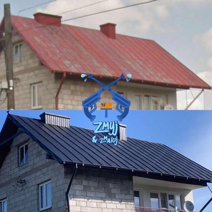 Mycie KOSTKI BRUKOWEJ czyszczenie i malowanie DACHÓW ELEWACJI