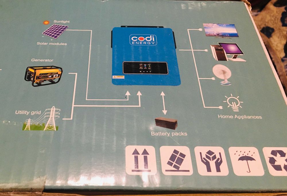 Инвертор гибрид Codi Energy 6,2 кВт 48V (MPPT 6500w 120a) + (Wi - Fi)