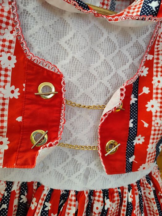 Sukienka 104 110 folk ludowa bawarska dirndl tracht etno