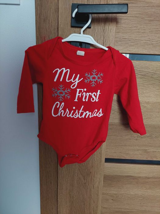 Body świąteczne czerwone z napisem 90 cm