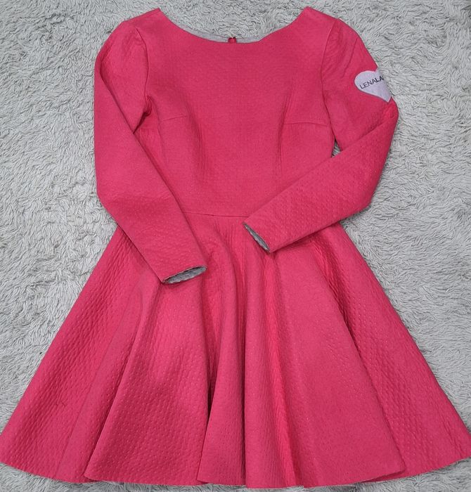 Sukienka różowa rozkloszowana mini 36-38