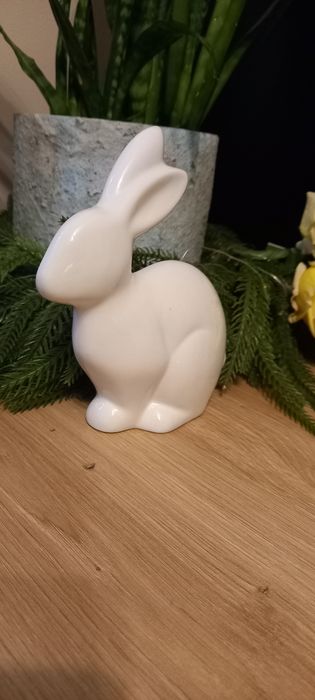 Królik zając wielkanocny nowy ceramiczny