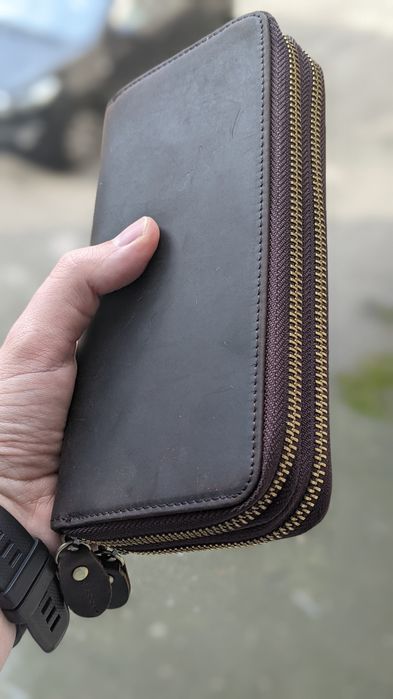 Вінтажний шкіряний гаманець, люксова якість, портмоне, клатч, кожаний