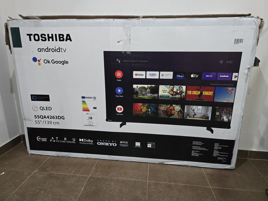 Telewizor Toshiba Q led  55 cali Nowy ,Android ,smart tv wifi YouTube