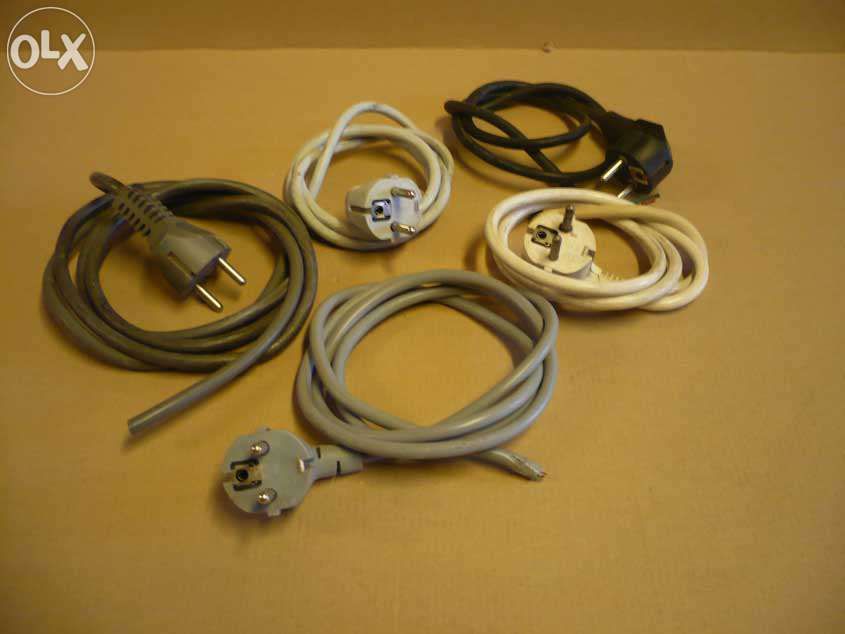 Cabos eléctricos com ficha