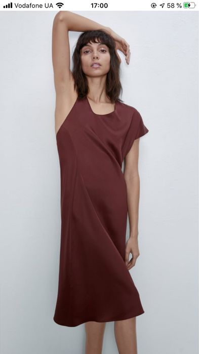 Платье миди Zara вискоза