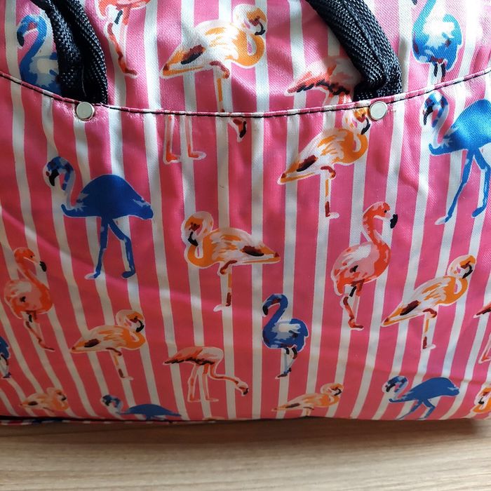 Torba podróżna czarna I we flamingi nowe
