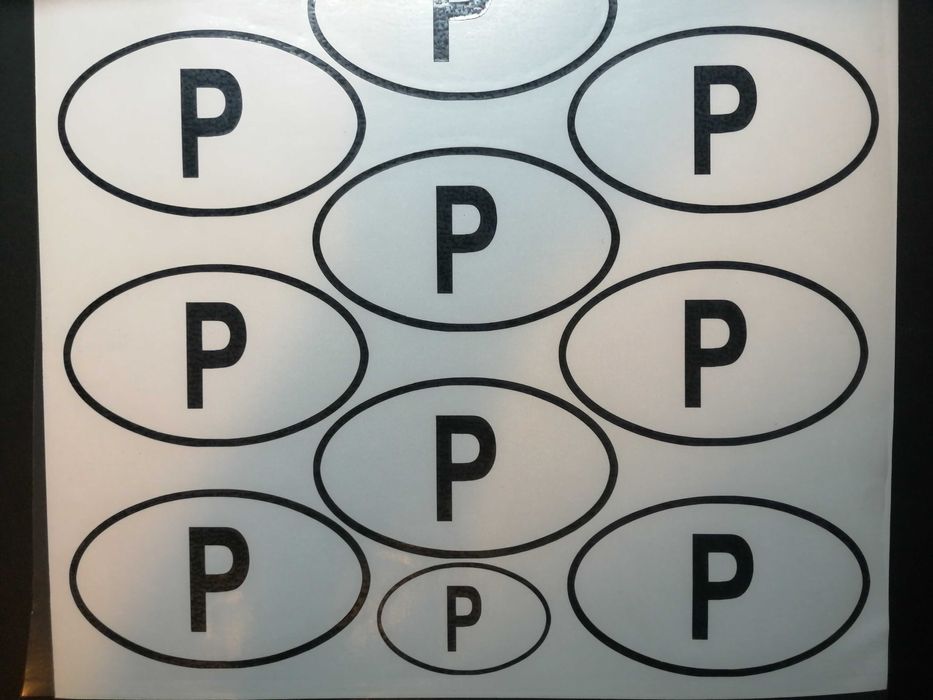 Autocolantes Dístico Portugal P em vinil