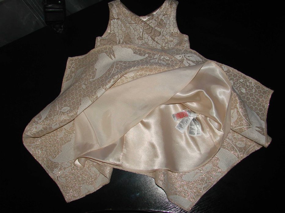 шикарное золотое платье Monsoon 2-3 г как новое!