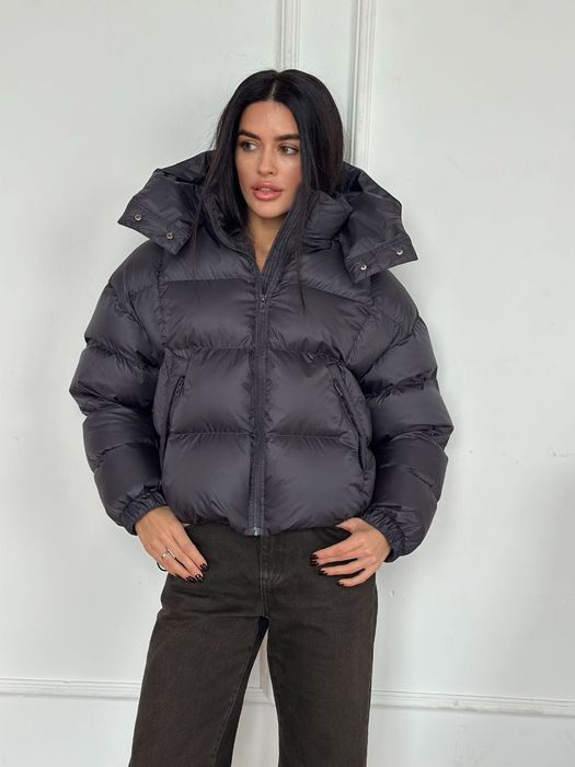Жіноча пухова куртка ПУФЕР ТОП ‼️ЗИМА до-20‼️ шоколад чорна графіт ОПТ