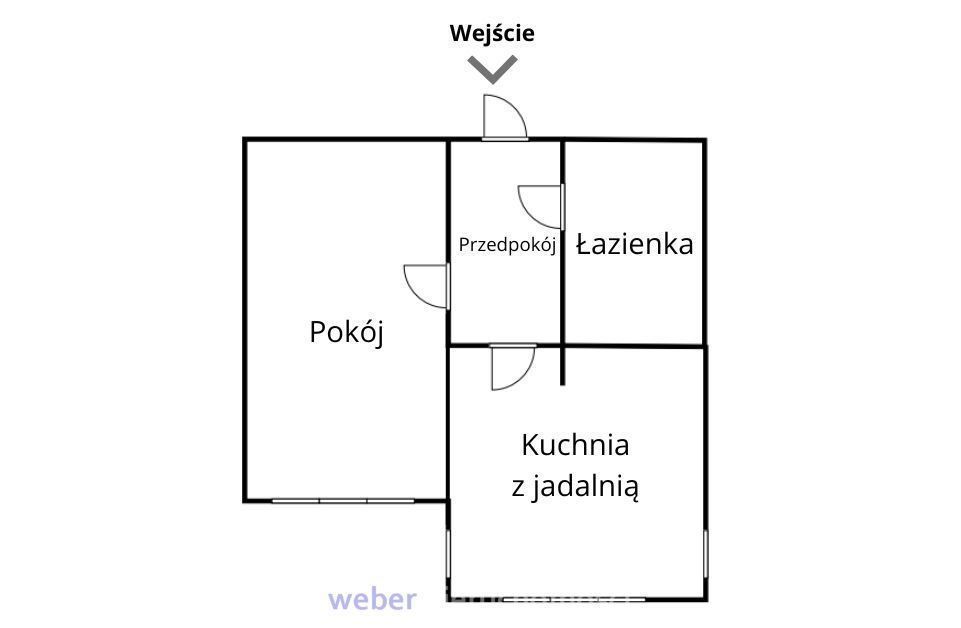 Ładna kawalerka z aneksem jadalnianym
