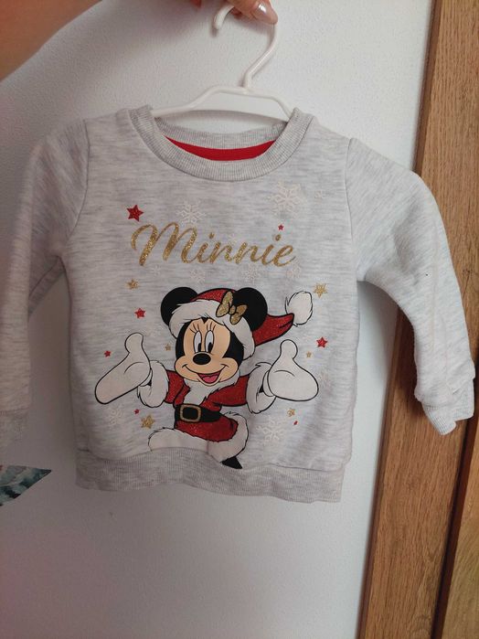 Szara bluza z myszką minnie disney 80 cm