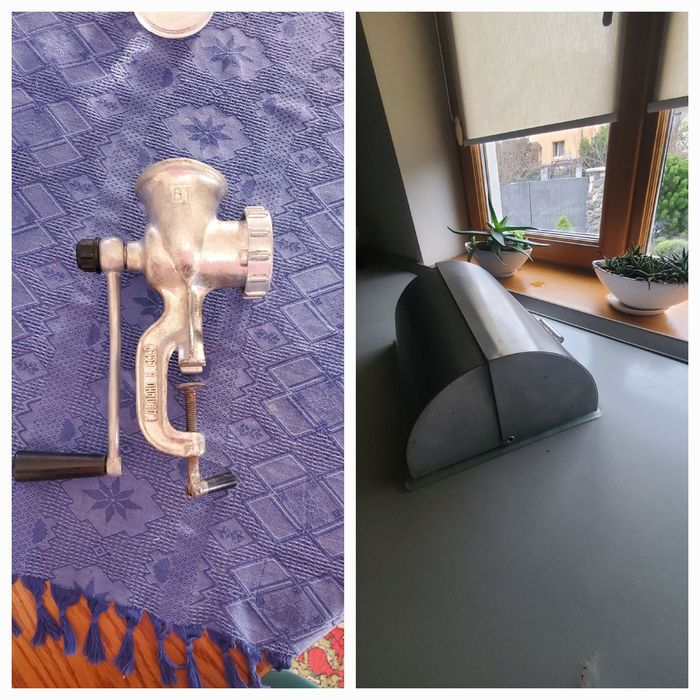 Мясорубка чавунна часів СРСР насадка для печення та Хлібниця