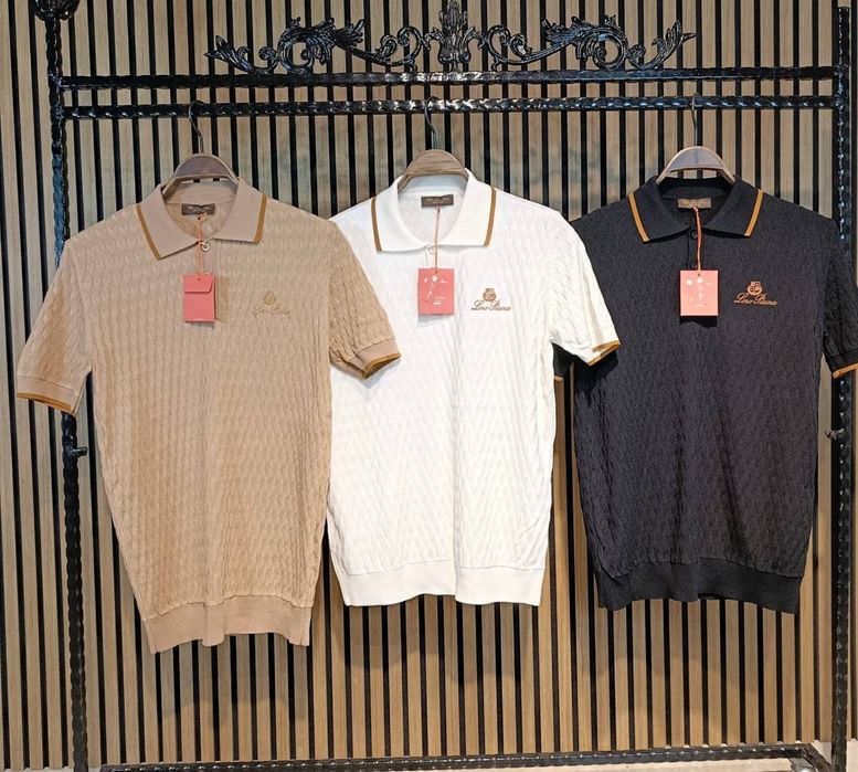 Футболка поло Loro Piana чоловіча футболка поло лоро піана трикотаж