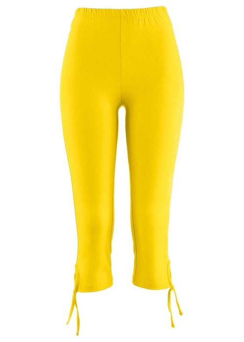 13) Żółte wiązane rybaczki legginsy 44/46 NOWE
