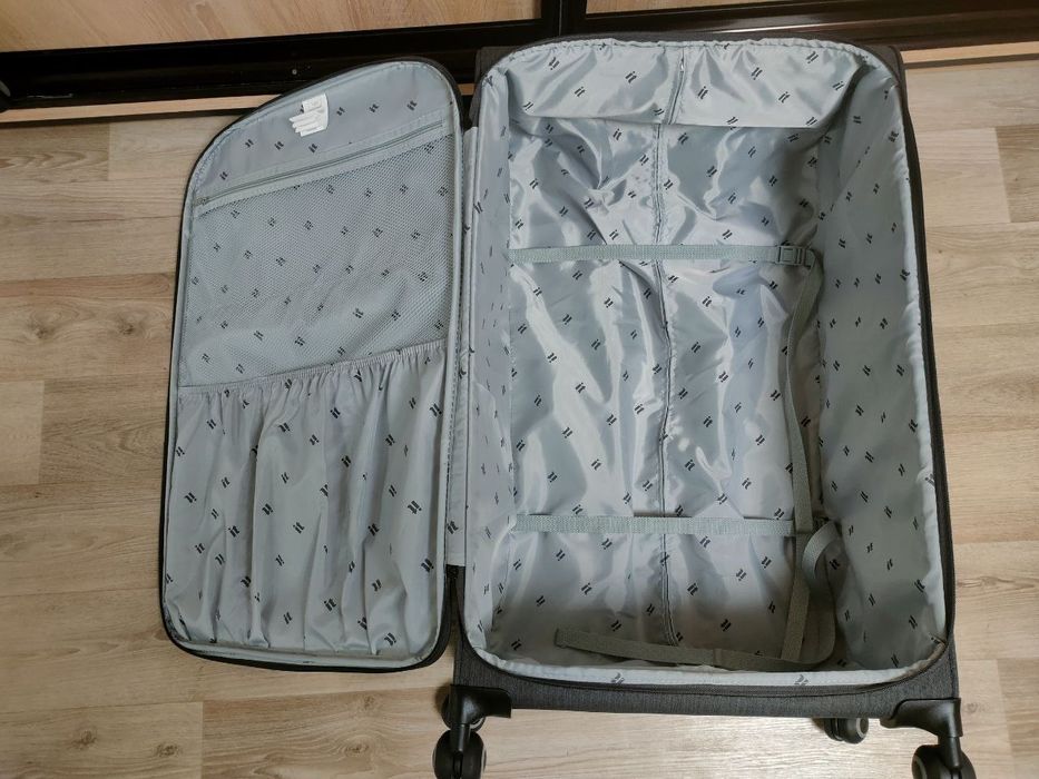 Чемодан большой, чемодан на колесах,валіза великого розміру з тканин