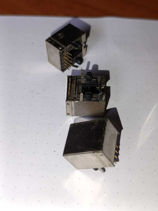 Гніздо 8p8c RJ45 на плату, екран