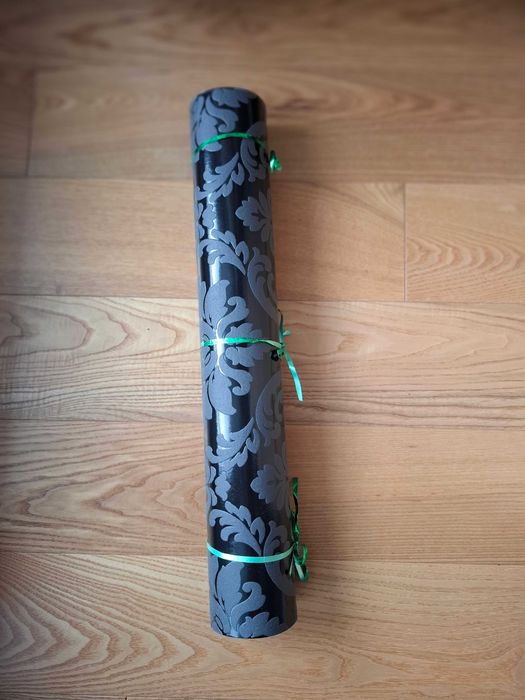 Rolka tapety arabeska czarny