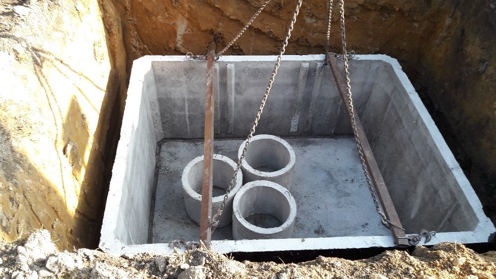 Szamba betonowe od PRODUCENTA Szambo 10m3 2 komory + komin